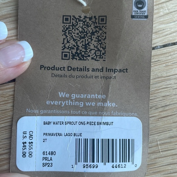 NWT Patagonia One Piece Swimsuit. Size 2T - Picture 2 of 5